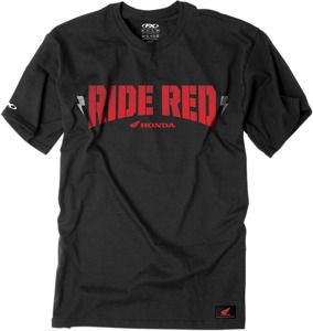 Men's Honda Ride Red Bolt Tee - Honda Ride Red Bolt Tee Blk Xl