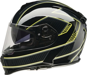 Z1R Warrant Amplify Helmet 2XL Black/Hi-Vis Yellow - Full face helmet with drop-down sun visor