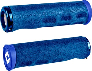 ODI F-1 Series Dread Lock v2.1 Lock-On Grips Blue - Soft lock-on grips for bicycles, blue color