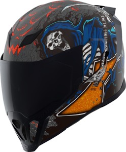 ICON Airflite Trick or Street 4 Helmet Black Large - Full-face helmet with Trick or Street 4 graphic