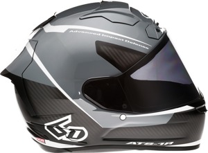 6D ATS-1R Alpha Full Face Helmet Large Black/Gray/Silver - Premium full face helmet, Large, Black/Gray/Silver
