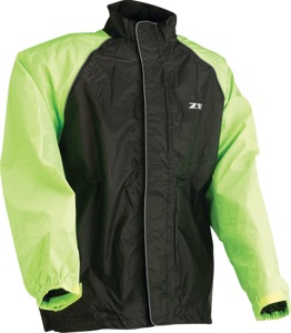 Z1R Waterproof Rain Jacket Black/Hi-Vis Yellow Men's Medium - Waterproof rain jacket for men, size M, Black/Hi-Vis Yellow