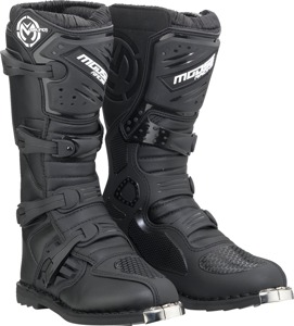 Moose Offroad Qualifier Boots Black Size 7 - Durable off-road boots in black, size 7
