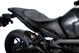 World Sport Performance Plain CarbonFX Vinyl Solo Seat - Black - FZ09