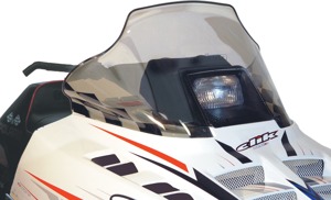 Powermadd 14" Mid Tint Windshield Black Fits Polaris Wedge Hood