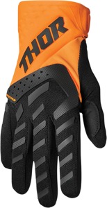 THOR Spectrum Gloves Men's M Black/Orange - Short cuff MX gloves in Black/Orange