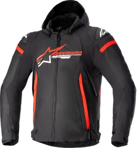 Alpinestars Zaca Waterproof Jacket Mens 4XL White Bright Red Black - Waterproof textile riding jacket, men's 4XL