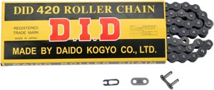 D.I.D 420D Standard Drive Chain 126 Links Non-O-Ring Natural