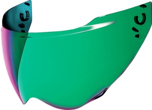 ICON Domain Helmet Shield Scarab Green One Size - Replacement shield for ICON Domain helmets