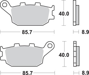 SBS Rear Ceramic Brake Pads 657HF
