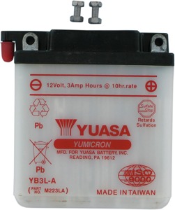 Yuasa YB3L-A 12V Conventional Battery For Honda XL/NS Models