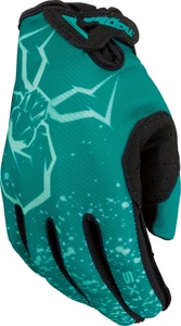 Moose SX1 Youth MX Gloves Black/Teal Unisex Size S - Youth MX gloves, Black/Teal, Unisex, Size S