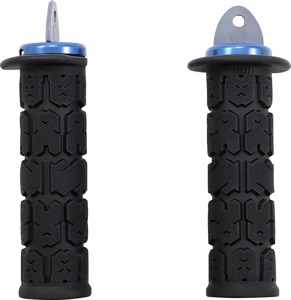 ODI Rogue Lock-On ATV/PWC Grips Black/Blue 125mm Pair - Oversized lock-on grips for ATV and watercraft
