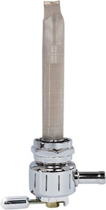 Pingel Grooved 90 Deg. Outlet Fuel Petcock 22mm Vertical Smooth