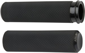 Arlen Ness Fly-By-Wire Fusion Series Grips Black Knurled