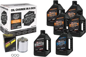 V-Twin Oil Change Kit Mineral w/ Chrome Filter Evolution