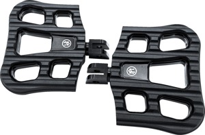 Performance Machine Drifter Floorboards Black Ops For Harley M8 Softail - Black rider floorboards For Harley M8 Softail models