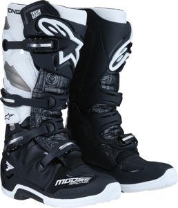 Moose Offroad Tech 7 Boots White/Black Size 15 - Off-road riding boots, Size 15