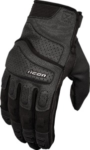 ICON Superduty3 Men's Gloves Black Size S - Short cuff sport gloves for men, black, size S