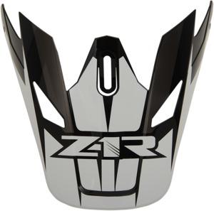 Z1R Rise Helmet Visor Ascend Graphic One Size White Black - Replacement visor for Z1R Rise helmets