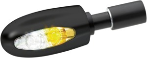 Kuryakyn BL 1000 Marker Lights Satin Black White/Amber Handlebars