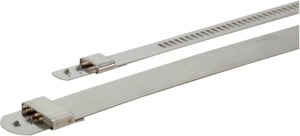 DEI Positive Locking Ties 8 Pack Stainless Steel 9 in - High-temp stainless locking ties, 8 pack, 9 in