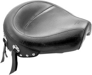 Mustang Wide Skirted Studded Solo Seat 15" For 96-03 HD Sportster 2.1 gal tank