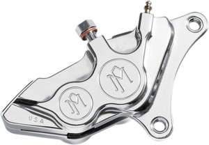 Performance Machine 4 Piston Left Caliper Chrome Fits 00-17 Harley 11.5in