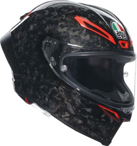 AGV Pista GP RR Carbonio Forgiato Helmet Large Black/Red/Gray - Premium carbon fiber full face helmet, size L