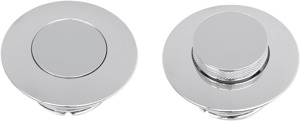 Drag Specialties Pop-Up Vented Gas Cap Chrome Harley-Davidson - Pop-up vented gas cap in chrome For Harley-Davidson
