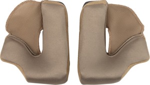 ICON Elsinore Helmet Cheek Pads 2XL Brown - Replacement cheek pads for ICON Elsinore helmet 2XL