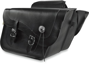 Willie & Max Deluxe FleetSide Slant Saddlebags Chrome 16"x11"x6.5"