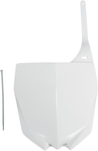 UFO Front Number Plate White Fits Yamaha YZ250F/YZ450F