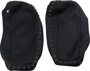 Mustang Studded Saddlebag Lid Covers Black