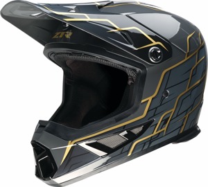 Z1R Rise 2.0 Hyacinth Helmet XS Gloss Black/Gold - MX helmet, XS, Gloss Black/Gold