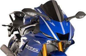 PUIG Z-Racing Windscreen Black For Yamaha YZF-R7 2022, 2024-2025 - Double height windscreen for Yamaha YZF-R7