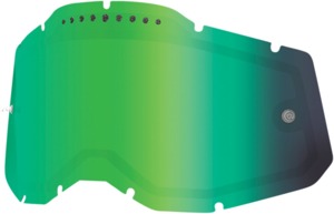 100% 2.0 Replacement Dual Lens Green Mirror Lenses