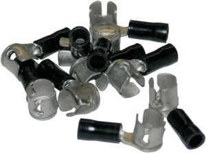 NAMZ 1/4 Inch Cap Type Crimp Terminal 22-16 AWG 10 Pack - 22-16 gauge cap-type crimp terminals 10 pack