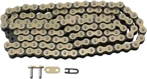 DID 420NZ3 Gold/Black 120-Link Racing Chain Non-O-Ring - Premium 420 racing chain, 120 links, gold/black