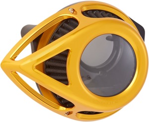 Arlen Ness Clear Tear Sucker Air Cleaner Kit Gold