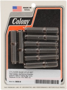 Cylinder Base Stud Kit Chrome 8856-8 For 67-77 HD Electra Glide/Super Glide