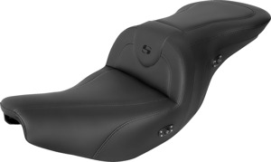 Saddlemen Heated RoadSofa Seat Black For Indian Chief & Roadmaster - Heated seat, black, for select Indian models