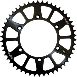Works Triplestar Aluminum Rear Sprocket 49T - Black - For DRZ400 E/S/SM, KLX400, RM 125/250, RMZ250/450