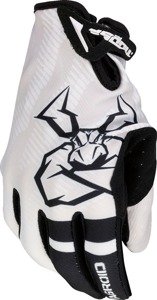 Moose Agroid Pro Gloves XL Black/White Men's Short Cuff - Men's XL offroad gloves, black/white, pair