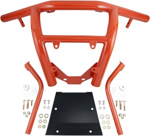 Moose Offroad Front Bumper Red For Can-Am Maverick X3 Turbo R - Front bumper, red, for Can-Am Maverick X3 Turbo R