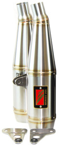 Dual GP Slip On Exhaust - for 08-15 Moto Guzzi V7