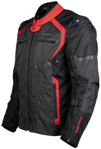 Hyper-Tec Armored Motorcycle Riding Jacket Red/Gunmetal Small