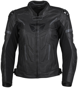 Men's Apex V1 Leather Armored Riding Jacket Black Medium