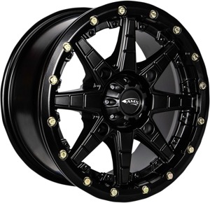 AMS Roll'n 106 Beadlock Wheel 14x7 4/137 Satin Black For ATV/UTV - 14x7 4/137 Beadlock Wheel For ATV/UTV