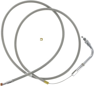 Barnett Clear Coat Throttle Cable 44" For 81-89 HD FLT